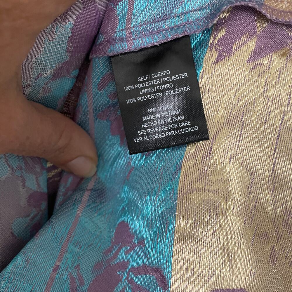 Be by Chetta B Dress Lavender Gold Pleated cocktail Formal Size 16 NWT - Picture 6 of 8